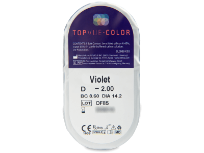 TopVue Color - Violet - ohne Stärken (2 Linsen) - Blister Vorschau
