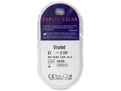 TopVue Color - Violet - mit Stärke (2 Linsen) - Blister Vorschau