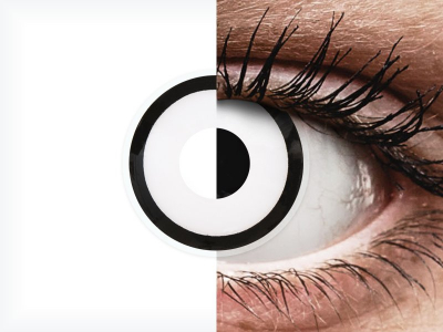 ColourVUE Crazy Lens - White Zombie - Tageslinsen ohne Stärken (2 Linsen)