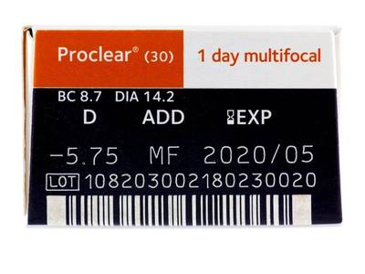 Proclear 1 Day multifocal (30 Linsen) - Vorschau