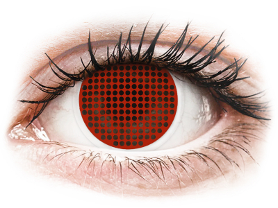 ColourVUE Crazy Lens - Red Screen - ohne Stärke (2 Linsen) - Farblinsen