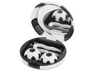 Kontaktlinsen-Etui Fußball - schwarz Kontaktlinsen-Etuis mit Spiegel - Kontaktlinsen-Etui Fußball - schwarz