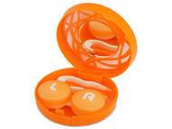 Kontaktlinsen-Etui Ornament - orange Kontaktlinsen-Etuis mit Spiegel - Kontaktlinsen-Etui Ornament - orange