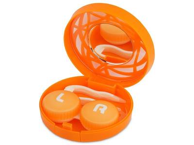 Kontaktlinsen-Etui Ornament - orange
