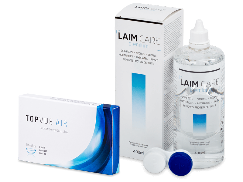 TopVue Air (6 Linsen) + Laim Care 400 ml - Spar-Set