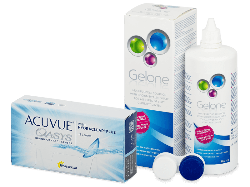 Acuvue Oasys (12 Linsen) + Gelone 360 ml - Spar-Set