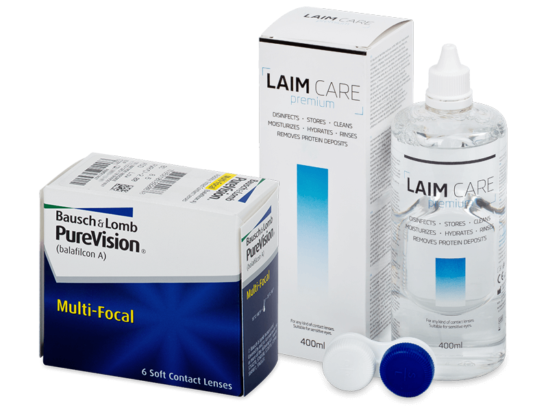 PureVision Multi-Focal (6 Linsen) + Laim Care 400 ml - Spar-Set