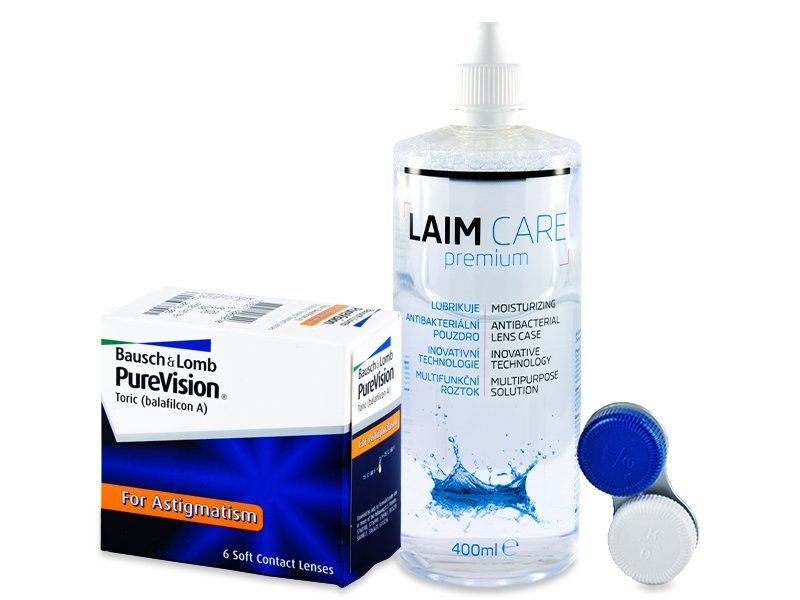 PureVision Toric (6 Linsen) + Laim Care 400 ml - Spar-Set