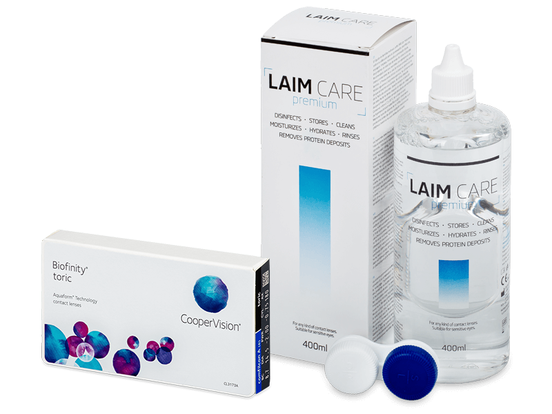 Biofinity Toric (6 Linsen) + Laim Care 400 ml - Spar-Set