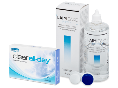 Clear All-Day (6 Linsen) +  Laim-Care 400 ml - Spar-Set