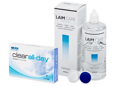 Clear All-Day (6 Linsen) +  Laim-Care 400 ml