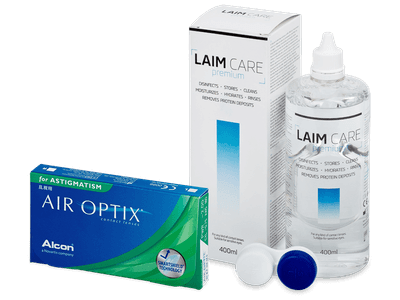 Air Optix for Astigmatism (6 Linsen) +  Laim Care 400 ml