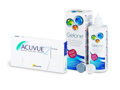 Acuvue 2 (6 Linsen) + Gelone 360 ml - Älteres Design