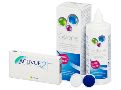 Acuvue 2 (6 Linsen) + Gelone 360 ml - Spar-Set