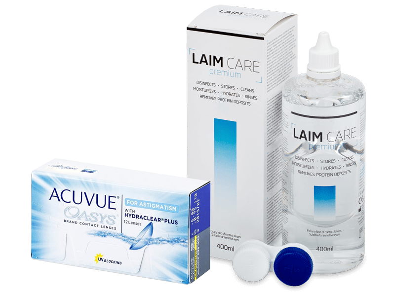 Acuvue Oasys for Astigmatism (12 Linsen) + Laim-Care 400 ml - Spar-Set