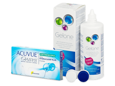 Acuvue Oasys for Presbyopia (6 Linsen) + Gelone 360 ml