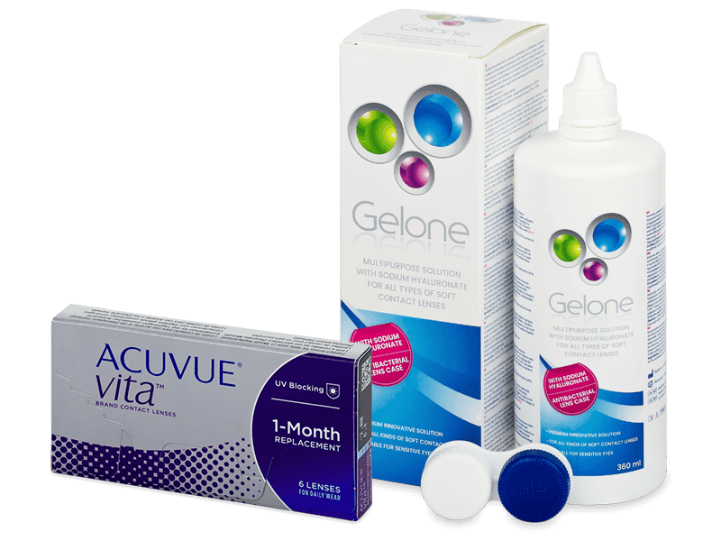 Acuvue Vita (6 Linsen) + Gelone 360 ml - Spar-Set