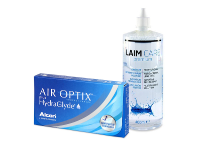 Air Optix plus HydraGlyde (6 Linsen) + Laim-Care 400 ml