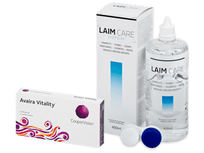 Avaira Vitality (3 Linsen) + Laim-Care 400 ml