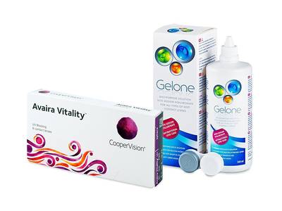 Avaira Vitality (6 Linsen) + Gelone 360 ml