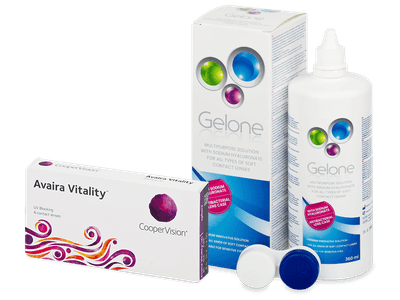 Avaira Vitality (6 Linsen) + Gelone 360 ml