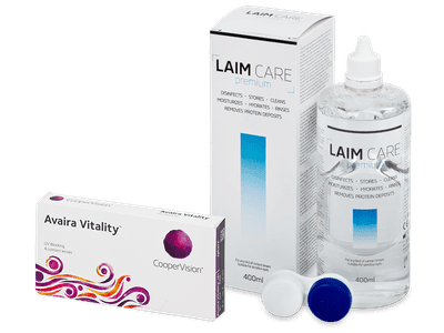 Avaira Vitality (6 Linsen) + Laim-Care 400 ml