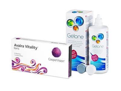 Avaira Vitality Toric (3 Linsen) + Gelone 360 ml