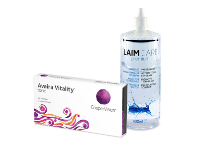 Avaira Vitality Toric (3 Linsen) + Laim-Care 400 ml