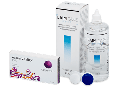 Avaira Vitality Toric (3 Linsen) + Laim-Care 400 ml