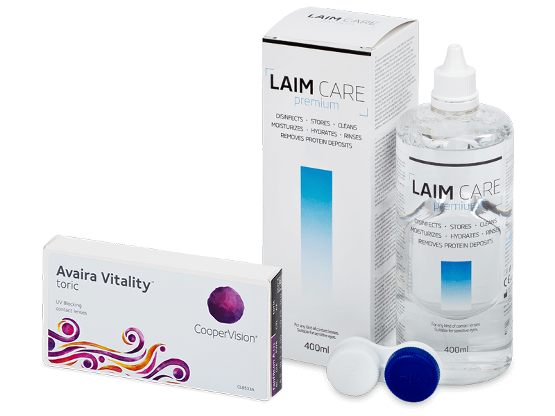 Avaira Vitality Toric (3 Linsen) + Laim-Care 400 ml - Spar-Set