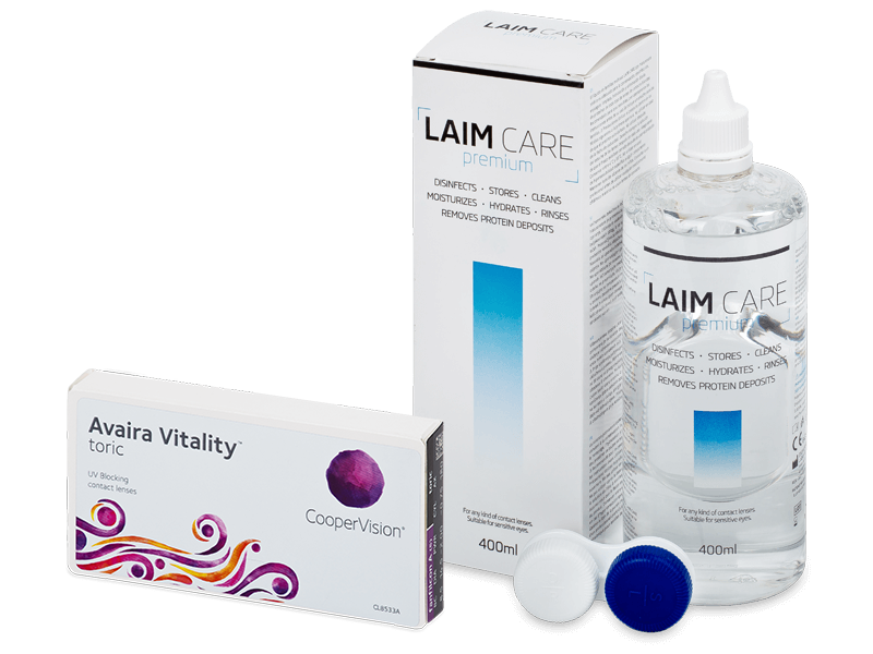 Avaira Vitality Toric (6 Linsen) + Laim-Care 400 ml - Spar-Set