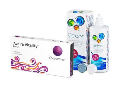 Avaira Vitality Toric (6 Linsen) + Gelone 360 ml