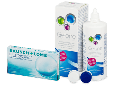Bausch + Lomb ULTRA (3 Linsen) + Gelone 360 ml