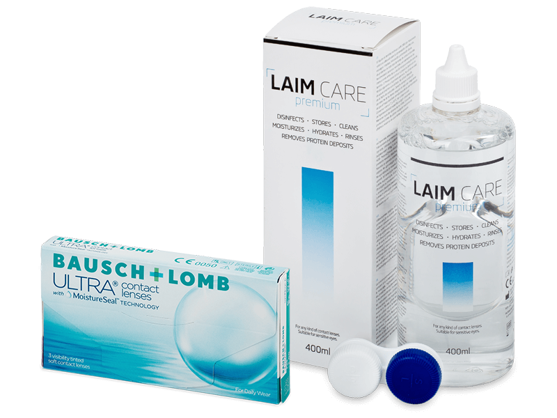 Bausch + Lomb ULTRA (3 Linsen) + Laim-Care 400 ml - Spar-Set