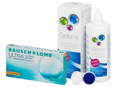 Bausch + Lomb ULTRA for Astigmatism (6 Linsen) + Gelone 360 ml - Spar-Set