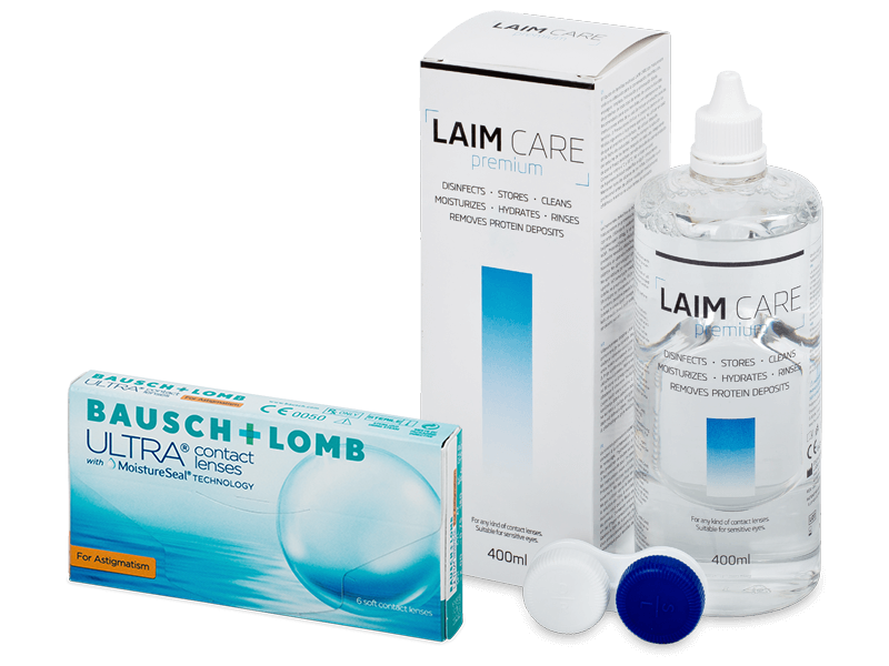 Bausch + Lomb ULTRA for Astigmatism (6 Linsen) + Laim-Care 400 ml - Spar-Set