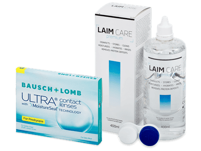 Bausch + Lomb ULTRA for Presbyopia (3 Linsen) + Laim-Care 400 ml