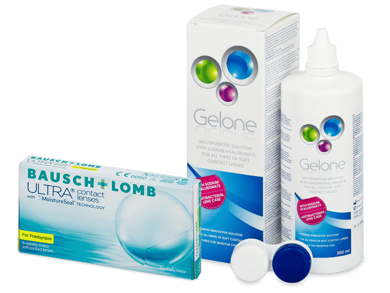 Bausch + Lomb ULTRA for Presbyopia (6 Linsen) + Gelone 360 ml - Spar-Set