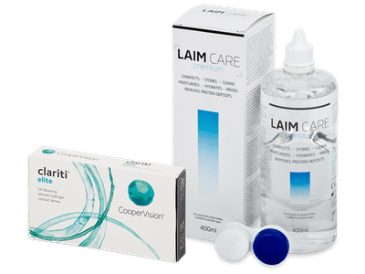 Clariti Elite (6 Linsen) + Laim Care Pflegemittel 400 ml