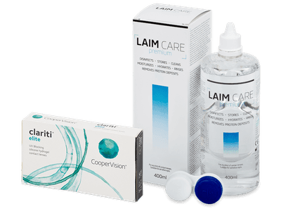 Clariti Elite (6 Linsen) + Laim-Care 400 ml