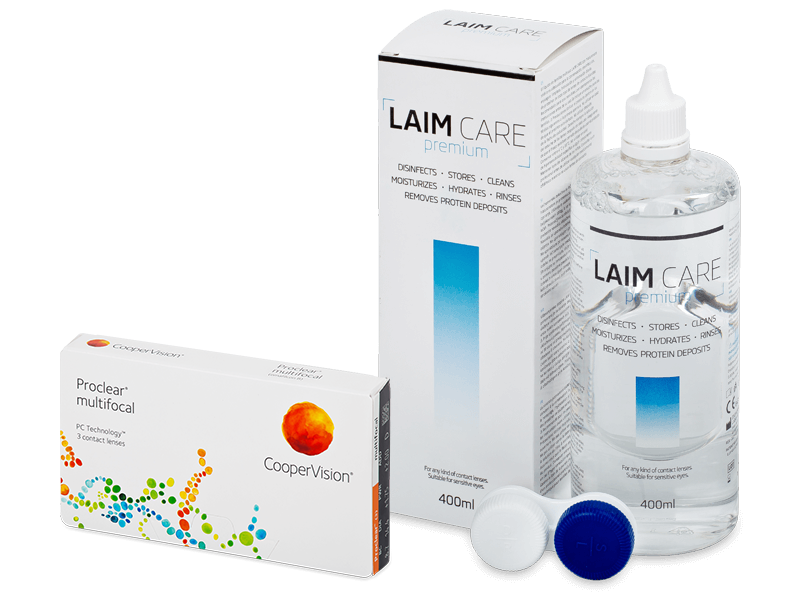 Proclear Multifocal (3 Linsen) + Laim-Care 400 ml - Spar-Set