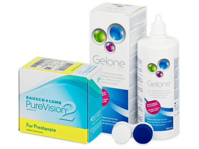 PureVision 2 for Presbyopia (6 Linsen) + Gelone 360 ml