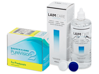 PureVision 2 for Presbyopia (6 Linsen) + Laim-Care 400 ml