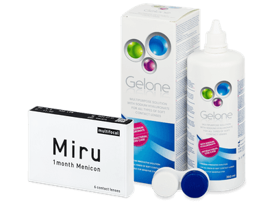 Miru 1month Menicon multifocal (6 Linsen) + Gelone 360 ml - Spar-Set