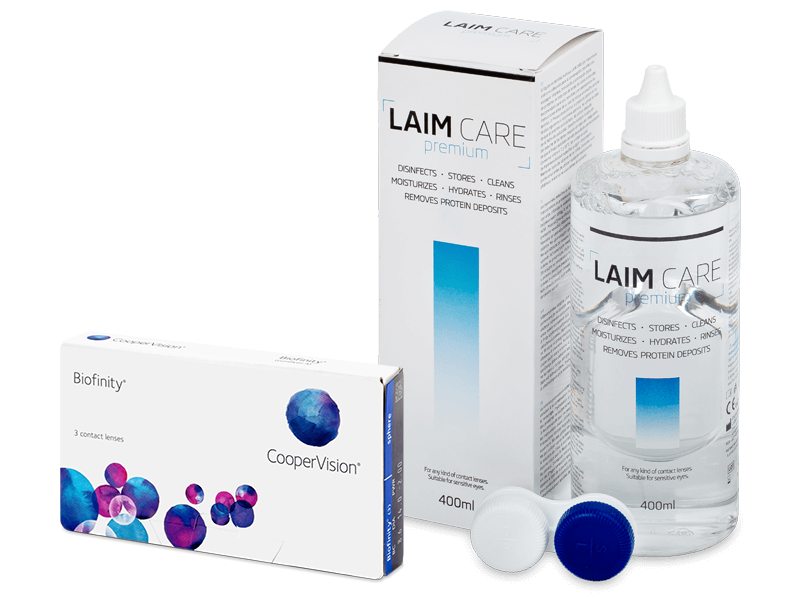 Biofinity (3 Linsen) + Laim Care 400 ml - Spar-Set