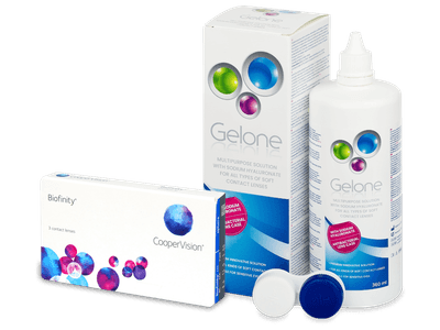 Biofinity (3 Linsen) + Gelone 360 ml