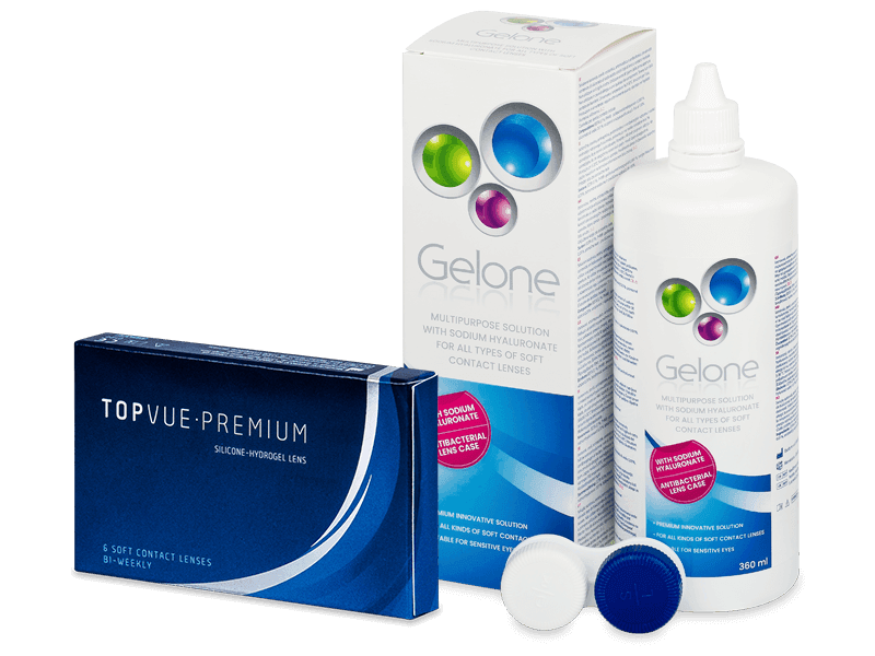 TopVue Premium (6 Linsen) + Gelone 360 ml - Spar-Set