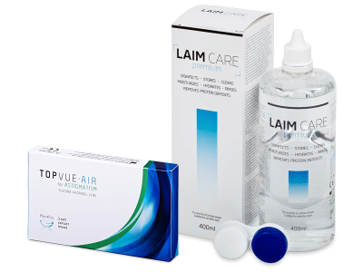 TopVue Air for Astigmatism (3 Linsen) + Laim Care 400 ml
