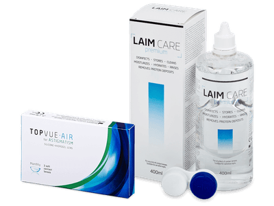 TopVue Air for Astigmatism (3 Linsen) + Laim Care 400 ml