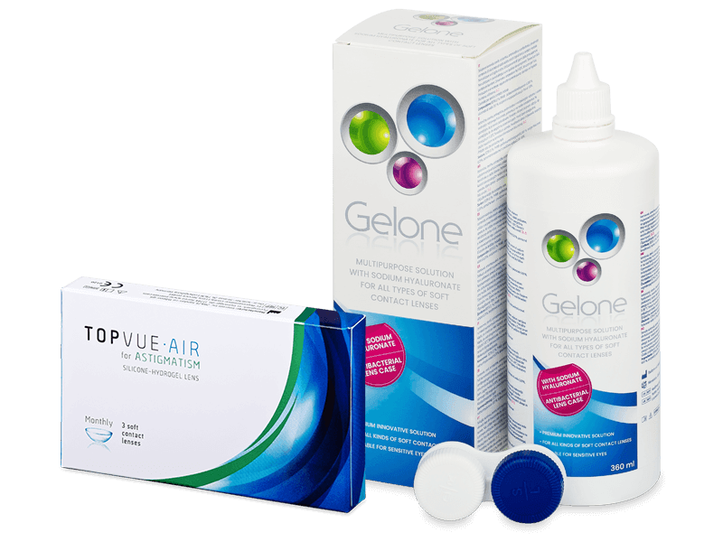TopVue Air for Astigmatism (3 Linsen) + Gelone 360 ml - Spar-Set